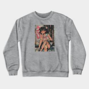 Retro Anime Girl 70s 80s 90s Crewneck Sweatshirt